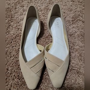 Franco Sarto suede beige flats